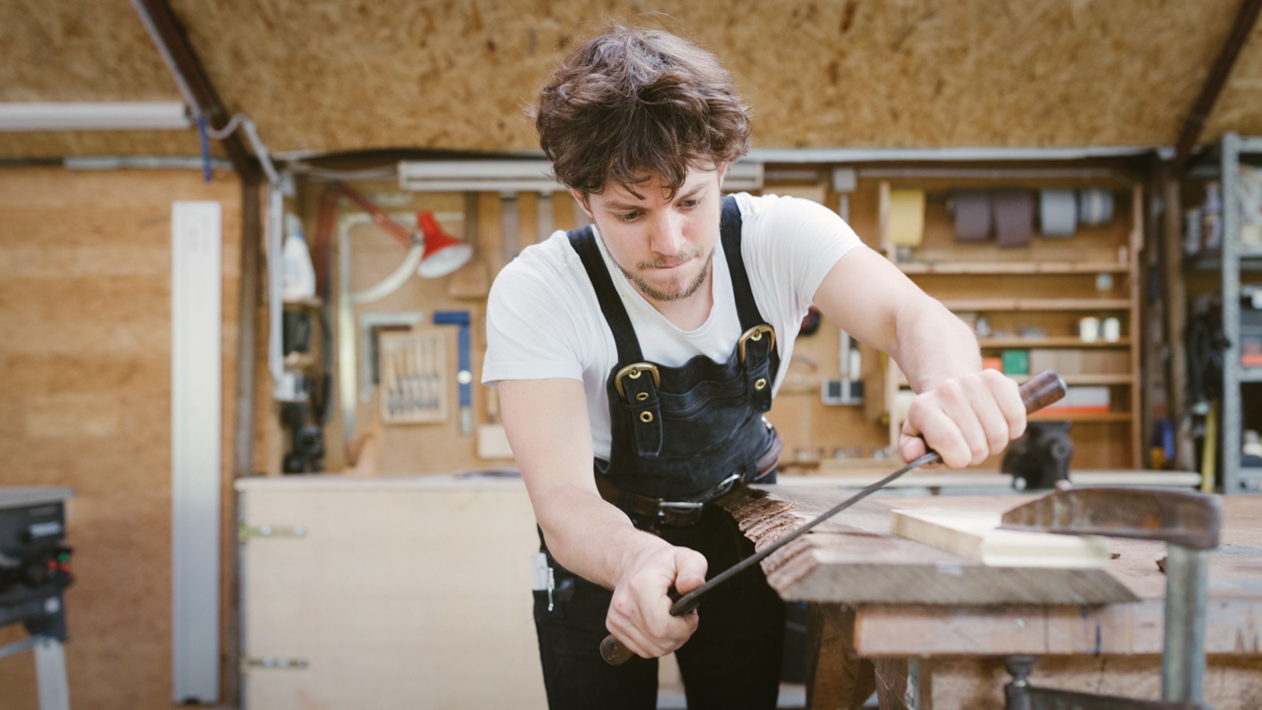 Bild eines Handwerkers, Schreiner, Handwerk